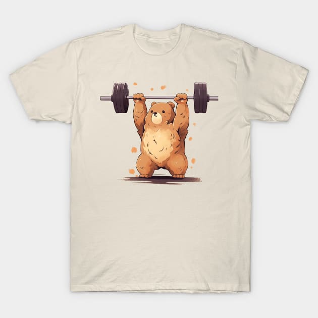 bear lifting weight T-Shirt by enzo studios